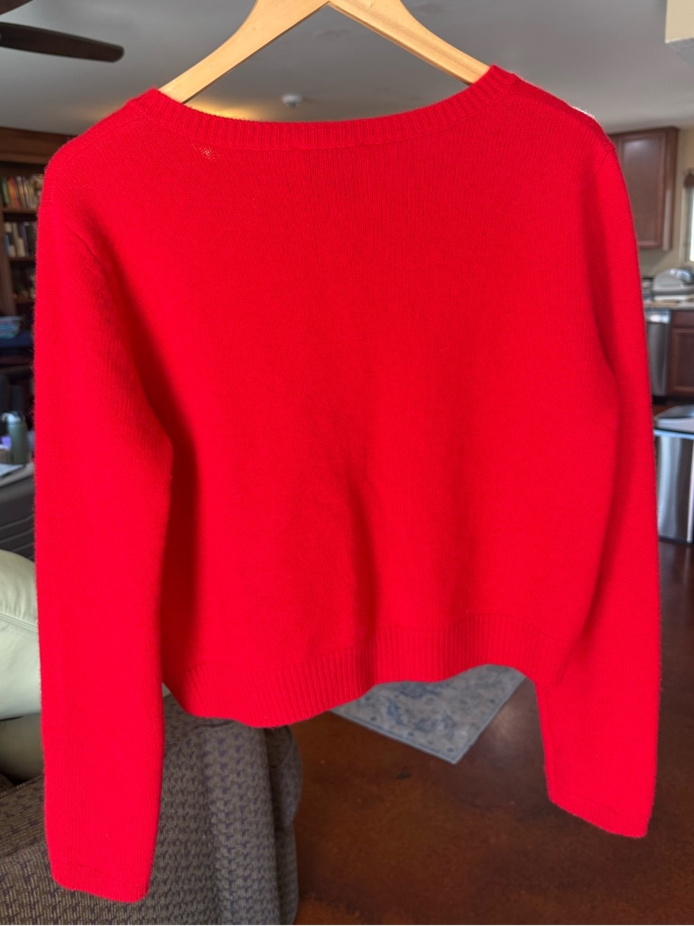 ❤️ Reformation Red Cashmere Cropped Cardigan - Picture 14 of 16